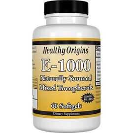 Вітамін Healthy Origins Вітамін Е 1000IU, 60 желатинових капсул (HO15149)