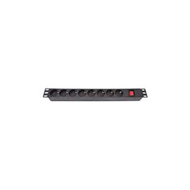 Силовой блок Eserver 19" 8 розеток, выкл., алюм. корпус PDU 220В, 16А (WT-2261A-GER-8WAY-WO)
