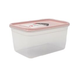 Пищевой контейнер Irak Plastik Flexy прямокутний 1,3 л прозорий-пудровий (13219)