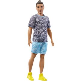 Кукла Barbie Fashionistas Кен в футболке с узором пейсли (HPF80)