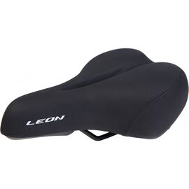 Сідло Velotrade с отверстием 258*184 черный K.San YBT-7198 c logo LEON (SAD-342)