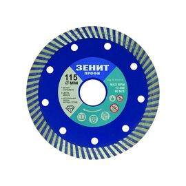 Диск пильный Зеніт "ПРОФІ" алмазный ТУРБО 115?10 мм (16310115)