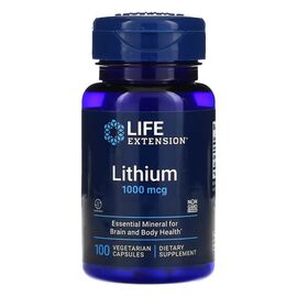 Витаминно-минеральный комплекс Life Extension Литий, 1000 мкг, Lithium, 100 вегетарианских капсул (LEX-24031)