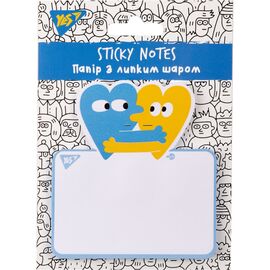 Бумага для заметок Yes с липким слоем фигурный Stand with Ukraine 40 листов (170354)