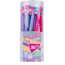 Ручка кулькова Yes Butterfly автоматична 0,7 мм синя (411912)