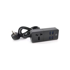 Сетевой фильтр питания Voltronic TВ-Т05, 1роз, 4*USB Black (ТВ-Т06-Black)