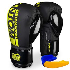 Боксерские перчатки Phantom APEX Elastic Neon Black/Yellow 10oz (PHBG2300-10)