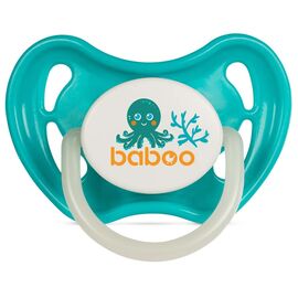 Пустушка Baboo Sea Life латексна, світиться в темряві, 0+ (бірюзова) (5-043)