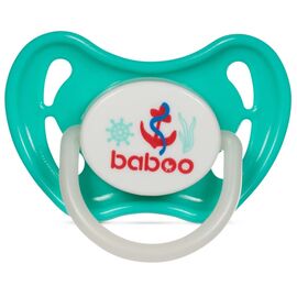 Пустушка Baboo Marine силіконова, світиться в темряві, 0+ (зелена) (5-029)