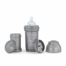 Бутылочка для кормления Twistshake Pearl Grey 180 мл, антиколиковая, силиконовая (78378)