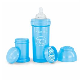Пляшечка для годування Twistshake Pearl Blue 260 мл, антиколікова, силіконова (78381)