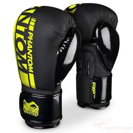 Боксерские перчатки Phantom APEX Elastic Neon Black/Yellow 14oz (PHBG2300-14)