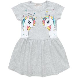 Платье POP FASHION с единорогом (6834-104G-gray)