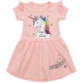 Платье POP FASHION с единорогами (6835-116G-peach)