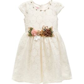 Платье Tivido праздничное с украшением (2173-128G-cream)
