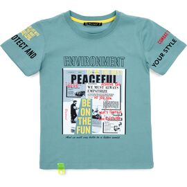Футболка детская Blueland PEACEFUL (11016-128B-mint)
