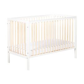 Ліжечко Klups Timi з перегородкою 120 х 60 см Біле/Сосна (TIMI1)