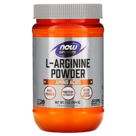 Амінокислота Now Foods L-Аргінін, L-Arginine Powder, порошок 454 гр (NOW-00210)