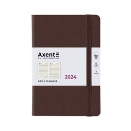 Еженедельник Axent 2024 Partner Soft Diamond 145х210, коричневый (8818-24-19-A)