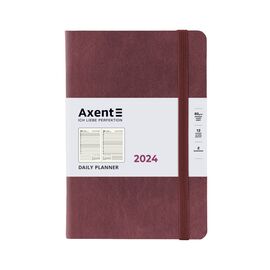 Еженедельник Axent 2024 Partner Soft Nuba 145 х 210, сливовый (8817-24-58-A)