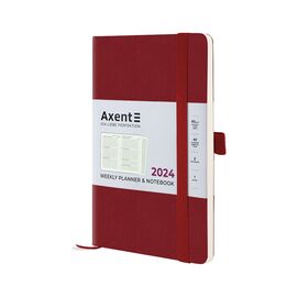 Еженедельник Axent 2024 Partner Soft Diamond 125х195, бордо (8518-24-05-A)