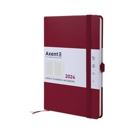 Еженедельник Axent 2024 Prime Strong 145 х 210, винный (8507-24-46-A)