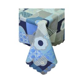 Скатерть Прованс водоотталкивающая Simfoni Синие цветы 180х140 см (4823093413092)