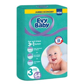 Підгузки Evy Baby Midi Jumbo 5-9 кг 64 шт (8683881000271)