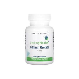 Трави Seeking Health Літій оротат, 5 мг, Lithium Orotate, 100 вегетаріанських капсул (SKH-52061)