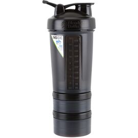 Шейкер спортивний BlenderBottle ProStak 22oz/650 мл з 2-ма контейнерами Чорний (PS 22oz Black/Black)