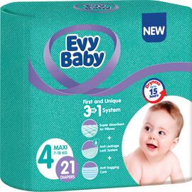 Подгузники Evy Baby Maxi 7-18 кг 21 шт (8690506520281)