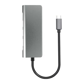 Концентратор ProLogix USB3.1 Type C to HDMI+2*USB3.0+PD+Lan+TF+SD (PR-WUC-105B)