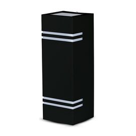 Світильник V-TAC LED SKU-7512, Wall Sleek Wall Fitting GU10 Square Black 2 Wa (3800157617710)