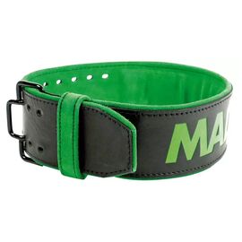 Атлетичний пояс MadMax MFB-302 Quick Release Belt шкіряний Black/Green M (MFB-302_M)