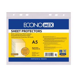 Файл Economix А5 30 мкм оранжевый, 100 штук (E31104-50)
