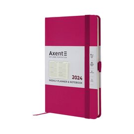 Еженедельник Axent 2024 Partner Strong 125 х 195, малиновый (8505-24-50-A)