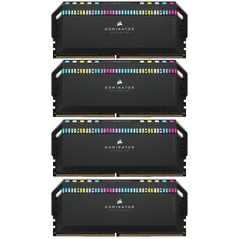 Модуль памяти для компьютера DDR5 64GB (4x16GB) 6200 MHz Dominator Platinum RGB Black Corsair (CMT64GX5M4B6200C32)