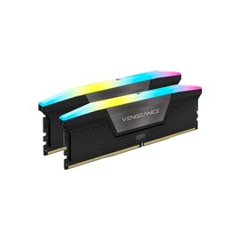 Модуль памяти для компьютера DDR5 32GB (2x16GB) 6400 MHz Vengeance RGB Black Corsair (CMH32GX5M2B6400C32)