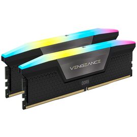 Модуль памяти для компьютера DDR5 48GB (2x24GB) 5600 MHz Vengeance RGB Black Corsair (CMH48GX5M2B5600C40)