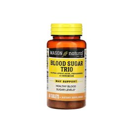 Антиоксидант Mason Natural Баланс цукру в крові, Blood Sugar Trio, 60 таблеток (MAV-16375)