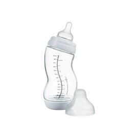 Бутылочка для кормления Difrax S-bottle Wide антиколиковая, силикон, 310 мл (737FE White)