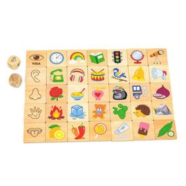 Развивающая игрушка Viga Toys Деревянный пазл-игра Изучаем чувства (44507)