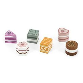 Игровой набор Viga Toys PolarB Деревянные пирожные, 6 шт (44055)