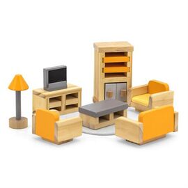 Игровой набор Viga Toys Деревянная мебель для кукол PolarB Гостиная (44037)
