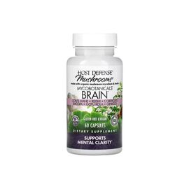 Травы Fungi Perfecti Грибы для здоровья мозга, MycoBotanicals, Brain, 60 капсул (FPI-03862)