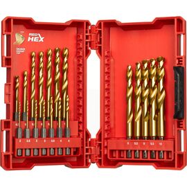 Набор сверл Milwaukee по металлу RedHEX HSS-G TiN 19 шт (48894760)
