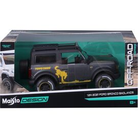 Машина Maisto Ford Bronco 2021 Badlands 1:24 Серый металлик (32541 met. grey)