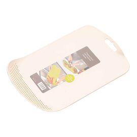 Разделочная доска Stenson зі зливом 38.5 х 24 х 0.4 см Бежева (R28934 beige)