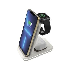 Зарядное устройство Canyon WS-304 Foldable 3in1 Wireless charger Cosmic Latte (CNS-WCS304CL)