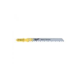 Полотно Milwaukee для лобзика T101D, 75мм/ крок зуба 4мм, 5шт, деревина, чистий різ (4932274351)